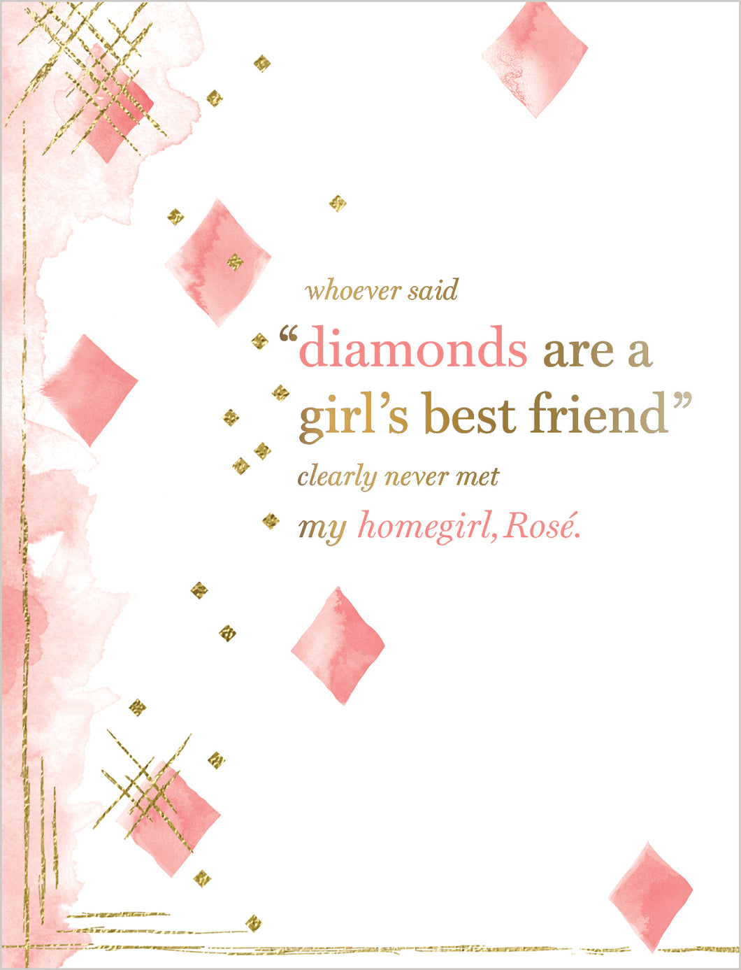 Birthday Card - Diamonds Are A Girl's Best Friend 05007