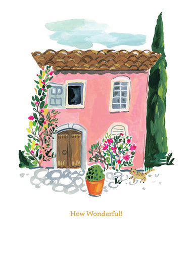 Pink Provence House Birthday Card 05103