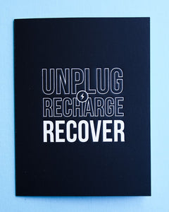Get Well Card - Unplug Recharge Recover - Gia Graham 05060